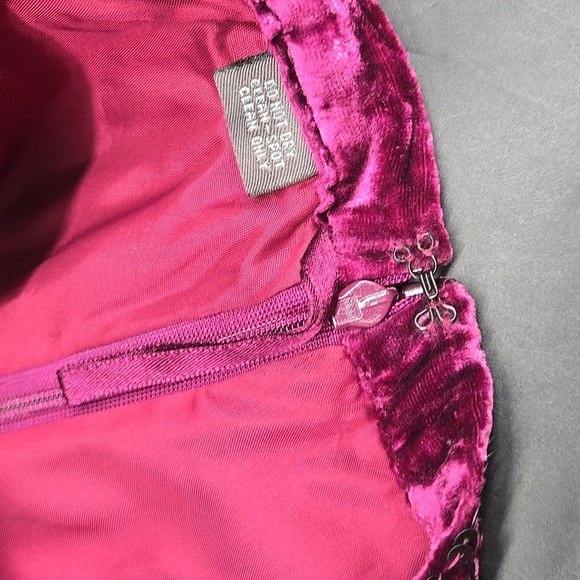 Burgundy Velvet Skirt 12 - Picture 6 of 9